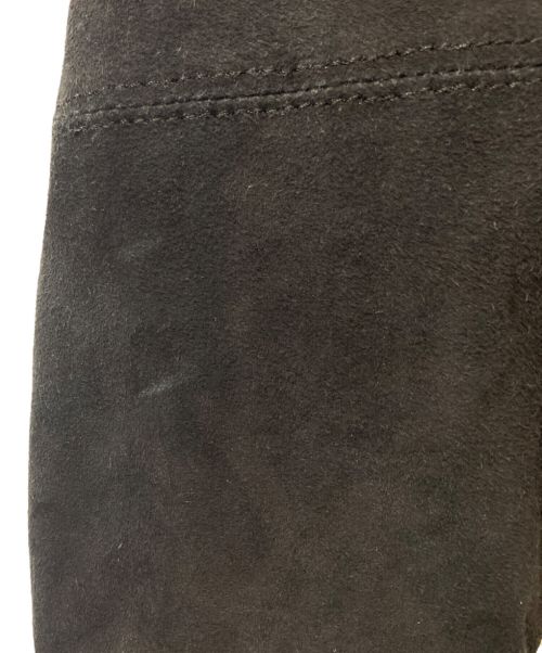 ESTNATION（エストネーション）ESTNATION (エストネーション) レザー異素材コンビ シングルライダースジャケット ブラック サイズ:Lの古着・服飾アイテム