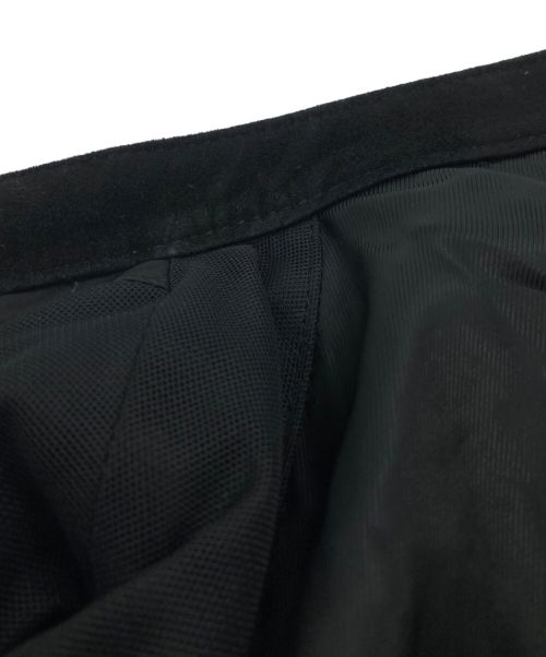 ESTNATION（エストネーション）ESTNATION (エストネーション) レザー異素材コンビ シングルライダースジャケット ブラック サイズ:Lの古着・服飾アイテム