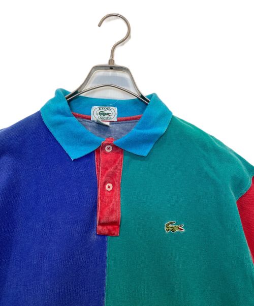 IZOD LACOSTE（アイゾッド ラコステ）IZOD LACOSTE (アイゾッド ラコステ) クレイジーブロックパターンポロシャツ マルチカラー サイズ:Mの古着・服飾アイテム