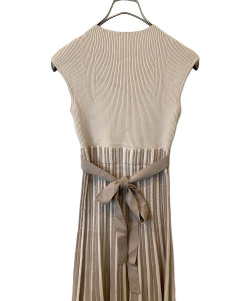MERCURY DUO（マーキュリーデュオ）MERCURY DUO (マーキュリーデュオ) チェンジリブ配色ニットワンピース ベージュ サイズ: Mの古着・服飾アイテム