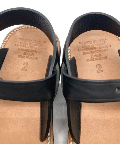 BRICK（ブリック）BRICK (ブリック) DESERT SANDAL ブラック サイズ:2の古着・服飾アイテム