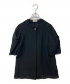 journal standard L'essageジャーナルスタンダード レサージュ）の古着「IPEKERタックハーフスリーブブラウス　24051370203020」｜ブラック