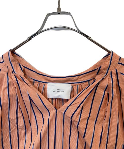mala KALANCHOE（マーラ カランコエ）mala KALANCHOE (マーラ カランコエ) ポプリンストライプタックドレス　380411KF2S オレンジ サイズ:Mの古着・服飾アイテム
