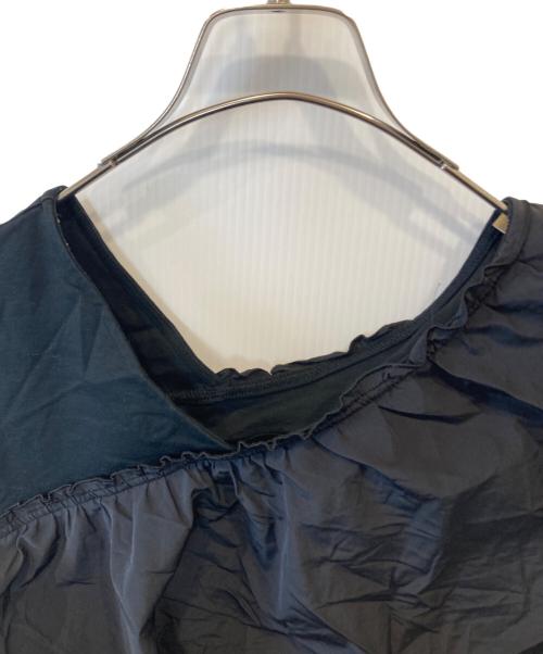 LE CIEL BLEU（ルシェルブルー）LE CIEL BLEU (ルシェルブルー) タフタラッフルドレス　20S65526 ブラック サイズ:SIZE 36の古着・服飾アイテム