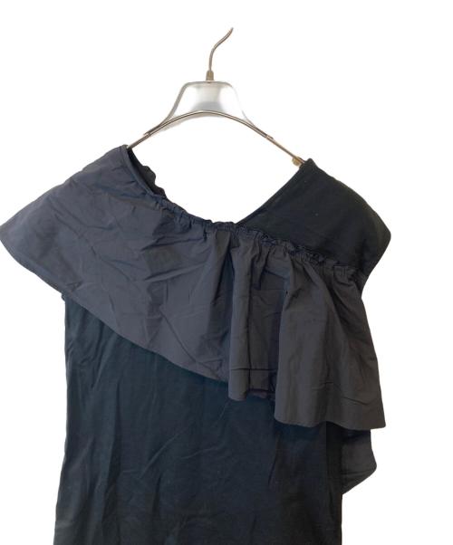 LE CIEL BLEU（ルシェルブルー）LE CIEL BLEU (ルシェルブルー) タフタラッフルドレス　20S65526 ブラック サイズ:SIZE 36の古着・服飾アイテム