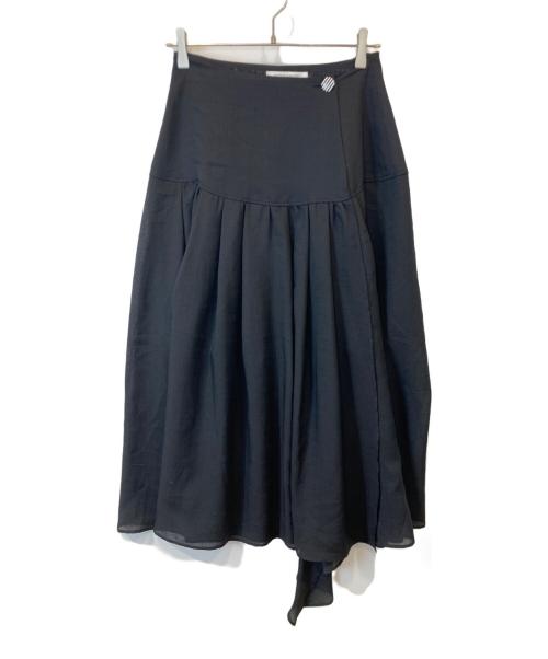 BORDERS at BALCONY（ボーダーズアットバルコニー）BORDERS AT BALCONY (ボーダーズアットバルコニー) ビーチラップスカート BD2111-4F-58 ブラック サイズ:38の古着・服飾アイテム