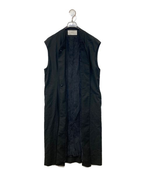 TODAYFUL（トゥデイフル）TODAYFUL (トゥデイフル) Dobby Linen Vest ブラック サイズ:38の古着・服飾アイテム