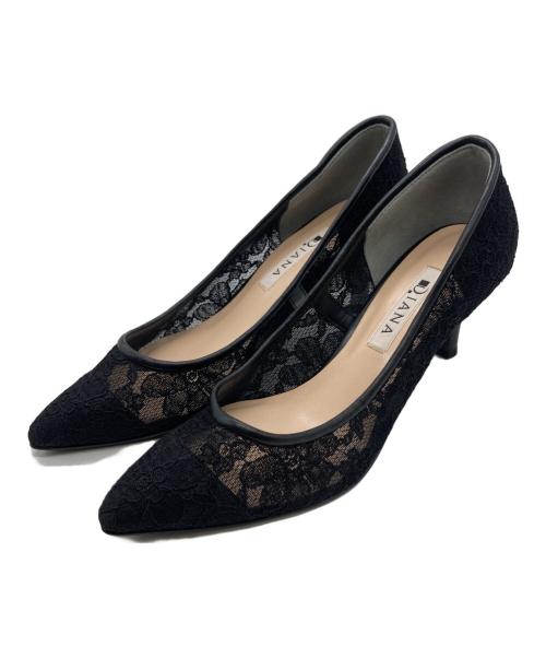 DIANA（ダイアナ）DIANA (ダイアナ) チュールレースパンプス ブラック サイズ:22の古着・服飾アイテム