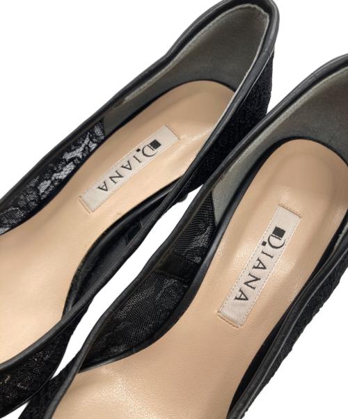 DIANA（ダイアナ）DIANA (ダイアナ) チュールレースパンプス ブラック サイズ:22の古着・服飾アイテム