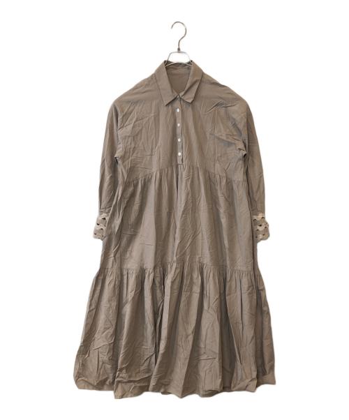 JILL STUART（ジルスチュアート）JILL STUART (ジルスチュアート) ティアードシャツワンピース　092-1140030 ブラウン サイズ:SIZE 2の古着・服飾アイテム