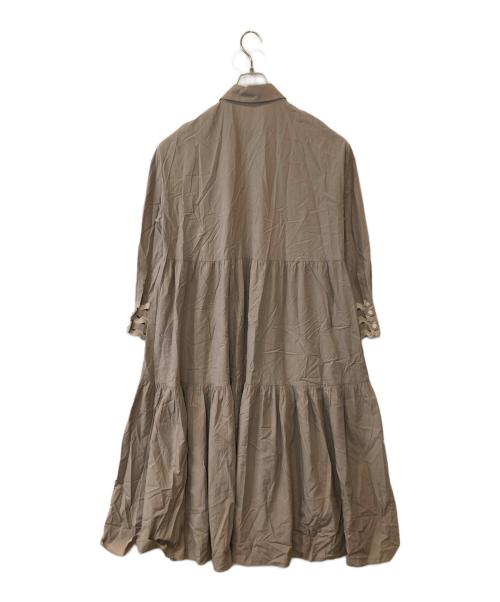 JILL STUART（ジルスチュアート）JILL STUART (ジルスチュアート) ティアードシャツワンピース　092-1140030 ブラウン サイズ:SIZE 2の古着・服飾アイテム