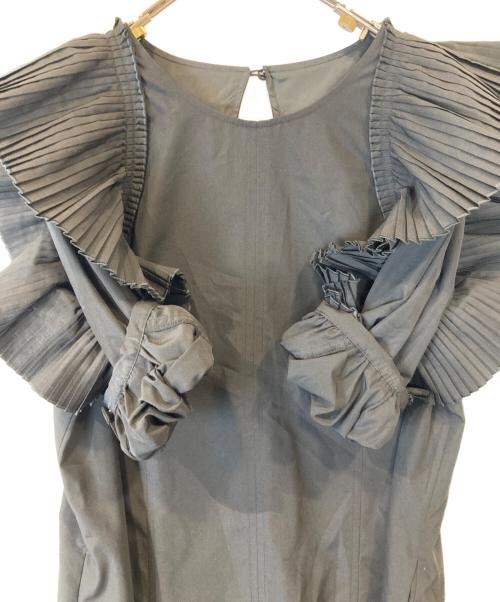 JILL STUART（ジルスチュアート）JILL STUART  (ジルスチュアート) プリーツラッフルドレス 092-3140031 ブラック サイズ:4の古着・服飾アイテム