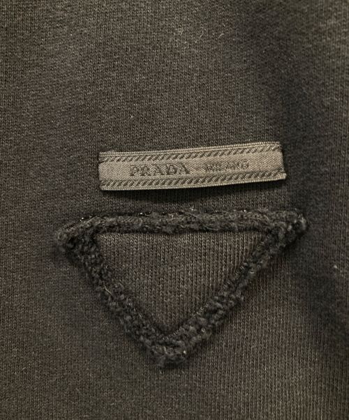 PRADA（プラダ）PRADA (プラダ) 三角パッチスウェットパンツ ブラック サイズ:XLの古着・服飾アイテム