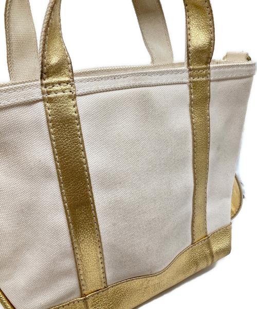 L.L.Bean（エルエルビーン マウンテンパーカー）L.L.Bean (エルエルビーン) 2WAYトートバッグ ベージュ×ゴールドの古着・服飾アイテム