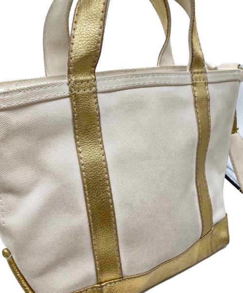 L.L.Bean（エルエルビーン マウンテンパーカー）L.L.Bean (エルエルビーン) 2WAYトートバッグ ベージュ×ゴールドの古着・服飾アイテム