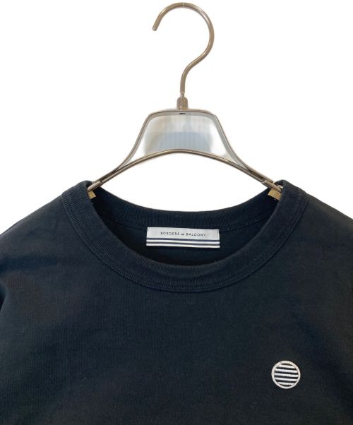 BORDERS at BALCONY（ボーダーズアットバルコニー）BORDERS AT BALCONY (ボーダーズアットバルコニー) ロングスリーブカットソー ブラック サイズ:38の古着・服飾アイテム