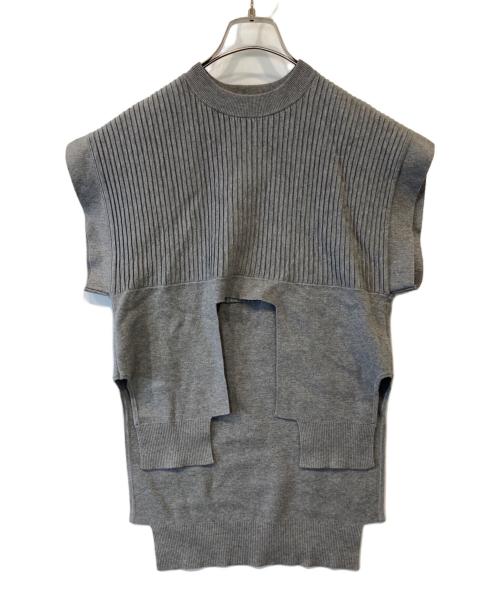 UN3D.（アンスリード）UN3D. (アンスリード) LAYERED KNIT VEST 522252602201 グレー サイズ:FREEの古着・服飾アイテム