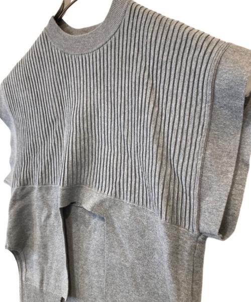 UN3D.（アンスリード）UN3D. (アンスリード) LAYERED KNIT VEST 522252602201 グレー サイズ:FREEの古着・服飾アイテム