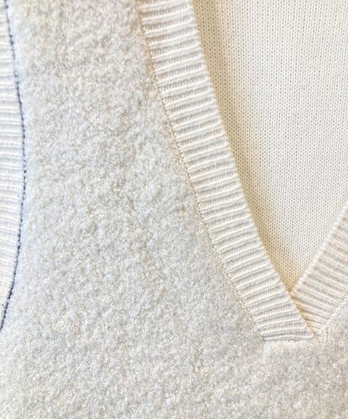 machatt（マチャット）machatt (マチャット) サイドボタンニットベスト アイボリー サイズ:表記なしの古着・服飾アイテム