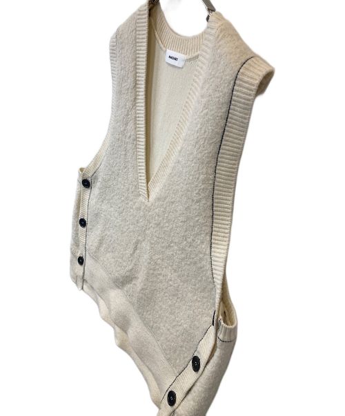 machatt（マチャット）machatt (マチャット) サイドボタンニットベスト アイボリー サイズ:表記なしの古着・服飾アイテム