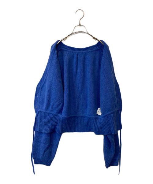 Ameri（アメリ）AMERI (アメリ) TURN OVER KNIT CARDIGAN 01320120890 カーディガン ブルー サイズ:FREEの古着・服飾アイテム