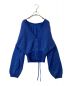 AMERI（アメリ）の古着「TURN OVER KNIT CARDIGAN 01320120890 カーディガン」｜ブルー