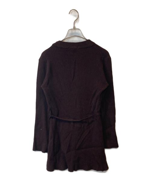 Priv. Spoons Club（プライベートスプーンズクラブ）Priv. Spoons Club (プライベートスプーンズクラブ) Naoko Tsuji (ナオコツジ) コラボニットガウン　P2232-04030 ダークブラウン サイズ:FREEの古着・服飾アイテム