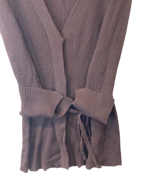 Priv. Spoons Club（プライベートスプーンズクラブ）Priv. Spoons Club (プライベートスプーンズクラブ) Naoko Tsuji (ナオコツジ) コラボニットガウン　P2232-04030 ダークブラウン サイズ:FREEの古着・服飾アイテム