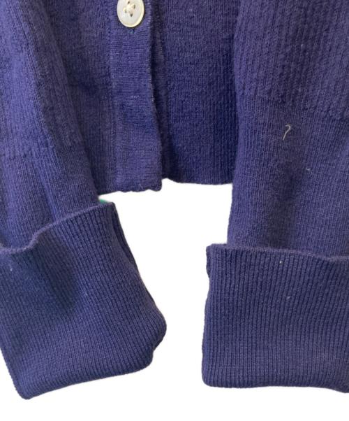 THE NEWHOUSE（ザ ニューハウス）THE NEWHOUSE (ザ ニューハウス) PURE COTTON CARDIGAN　ニットカーディガン　TNH20200-25　 パープル サイズ:XSの古着・服飾アイテム