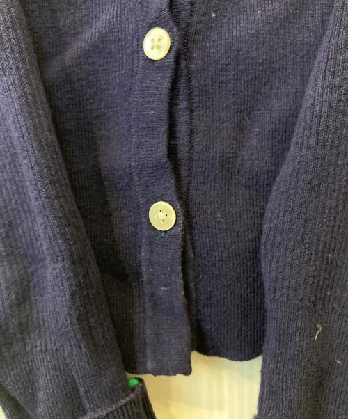 THE NEWHOUSE（ザ ニューハウス）THE NEWHOUSE (ザ ニューハウス) PURE COTTON CARDIGAN　ニットカーディガン　TNH20200-25　 パープル サイズ:XSの古着・服飾アイテム