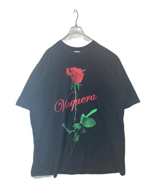 VAQUERA（ヴァケラ）VAQUERA (ヴァケラ) ローズプリントオーバーサイズTシャツ ブラック サイズ:OSの古着・服飾アイテム