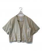 IENA maisonイエナメゾン）の古着「MANTECO リネンノーカラーブルゾン」｜アイボリー