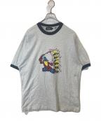 X-LARGEエクストララージ）の古着「WAVE THE MAGIC WAND RINGER S/S TEE　101232011007」｜グレー