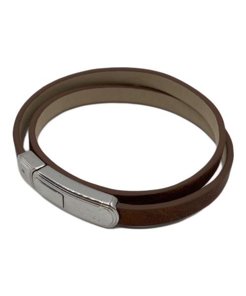 EMPORIO ARMANI（エンポリオアルマーニ）EMPORIO ARMANI (エンポリオアルマーニ) ブレスレット ブラウンの古着・服飾アイテム