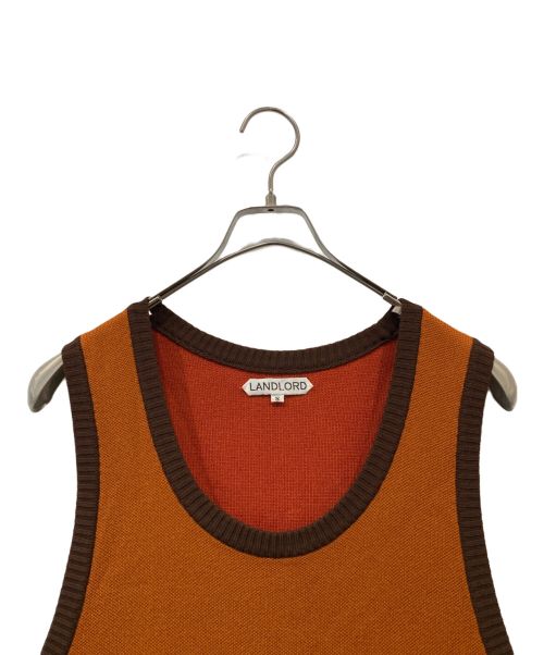 LANDLORD（ランドロード）LANDLORD (ランドロード) ニットタンクトップ ブラウン サイズ:Sの古着・服飾アイテム