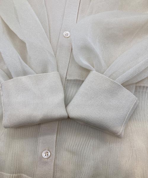 Snidel（スナイデル）Snidel (スナイデル) シアーボーダーニットプルオーバー SWNT241162 ベージュ サイズ:FREEの古着・服飾アイテム