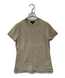 theory（セオリー）の古着「Metallic Cupro Slim Crew　4101719」｜ベージュ