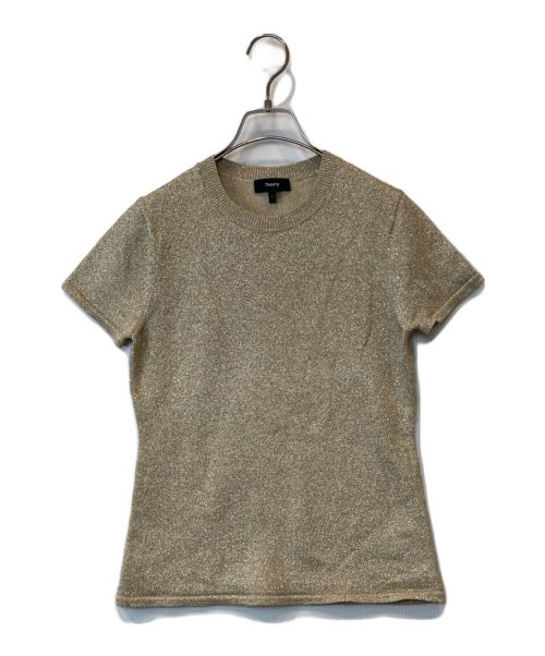 theory（セオリー）theory (セオリー) Metallic Cupro Slim Crew　4101719 ベージュ サイズ:Sの古着・服飾アイテム