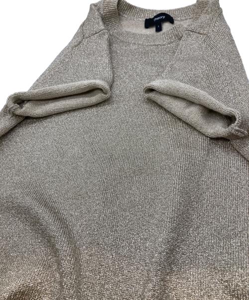 theory（セオリー）theory (セオリー) Metallic Cupro Slim Crew　4101719 ベージュ サイズ:Sの古着・服飾アイテム