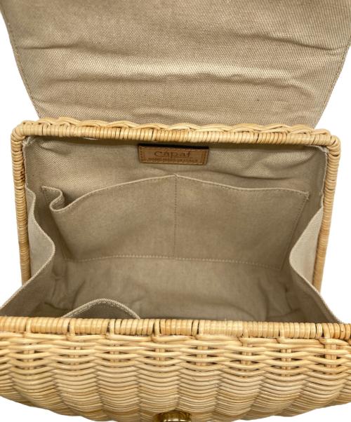 Capaf（カパフ）Capaf (カパフ) クロコ型押カゴバッグ ベージュの古着・服飾アイテム