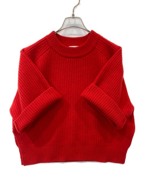 HYKE（ハイク）HYKE (ハイク) 半袖ニット レッド サイズ:1の古着・服飾アイテム