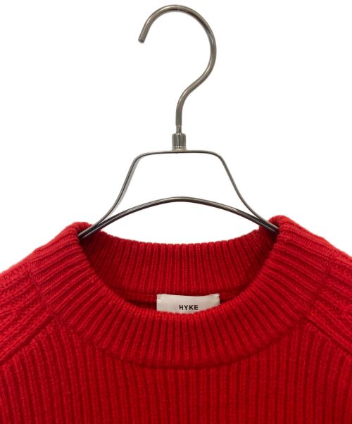 HYKE（ハイク）HYKE (ハイク) 半袖ニット レッド サイズ:1の古着・服飾アイテム