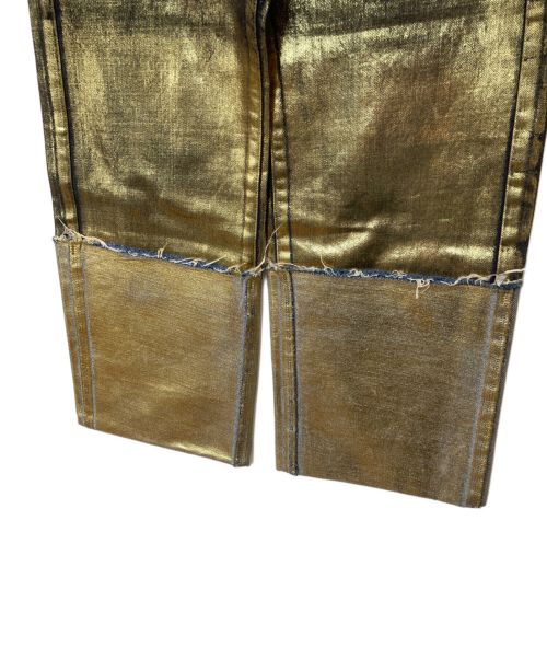 MECRE（メクル）MECRE (メクル) ロールアップコーティングデニム インディゴ サイズ:M 未使用品の古着・服飾アイテム