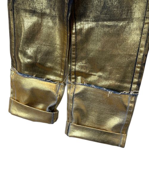 MECRE（メクル）MECRE (メクル) ロールアップコーティングデニム インディゴ サイズ:M 未使用品の古着・服飾アイテム