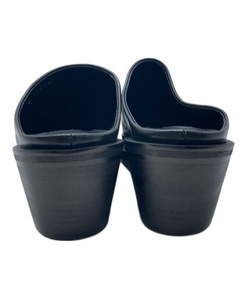 Le Talon GRISE（ル タロン グリーズ）Le Talon GRISE (ル タロン グリーズ) GRISE5cmレザーEDGEスタッズミュール ブラック サイズ:Mの古着・服飾アイテム