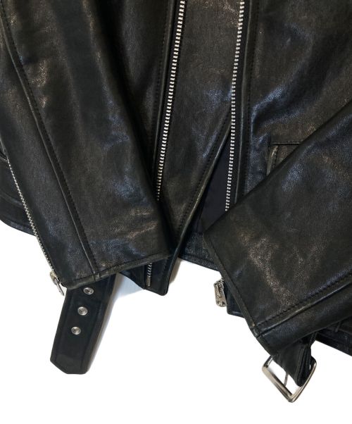 beautiful people（ビューティフルピープル）beautiful people (ビューティフルピープル) 別注 シープレザーダブルライダースジャケット ブラック サイズ:140の古着・服飾アイテム