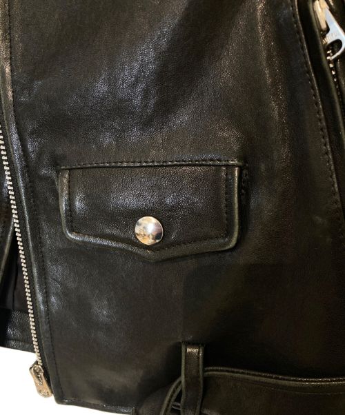 beautiful people（ビューティフルピープル）beautiful people (ビューティフルピープル) 別注 シープレザーダブルライダースジャケット ブラック サイズ:140の古着・服飾アイテム