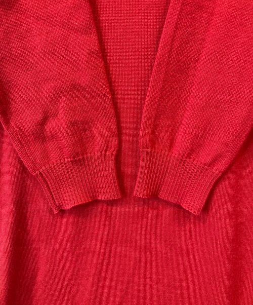 EZUMI（エズミ）EZUMi (エズミ) サイドプリーツ ニットワンピース YEAW19KT03 レッド×ブラウン サイズ:Sの古着・服飾アイテム