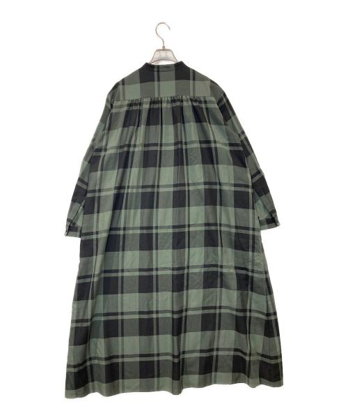 UNITED ARROWS TOKYO（ユナイテッドアローズトウキョウ）UNITED ARROWS TOKYO (ユナイテッドアローズトウキョウ) UWSC チェック シャツ ロングワンピース グリーン サイズ:36の古着・服飾アイテム