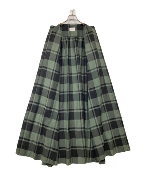 UNITED ARROWS TOKYO（ユナイテッドアローズトウキョウ）UNITED ARROWS TOKYO (ユナイテッドアローズトウキョウ) UWSC チェック シャツ ロングワンピース グリーン サイズ:36の古着・服飾アイテム